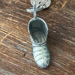 Monopoly Metal Silver Shoe Keychain Charm or key ring